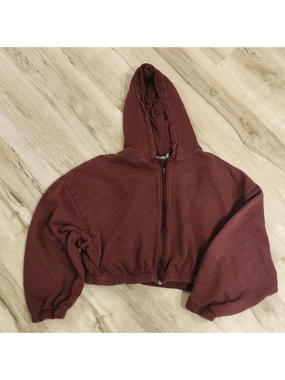 Women's‎ L Asos Design Cropped Zip-up Hoodie